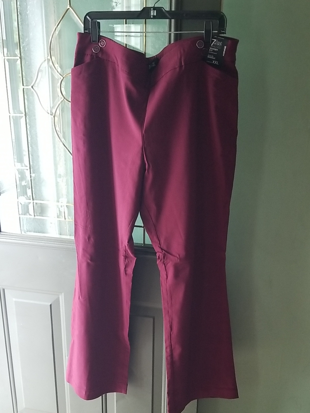 New York & Company Women's Boot Cut Pants in Burgundy